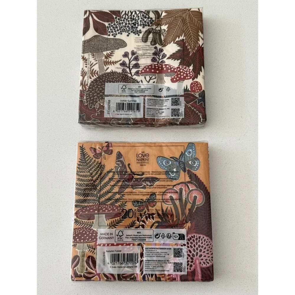 ppd Indian Summer & Autumn Forest Napkins New‎ Two Packs